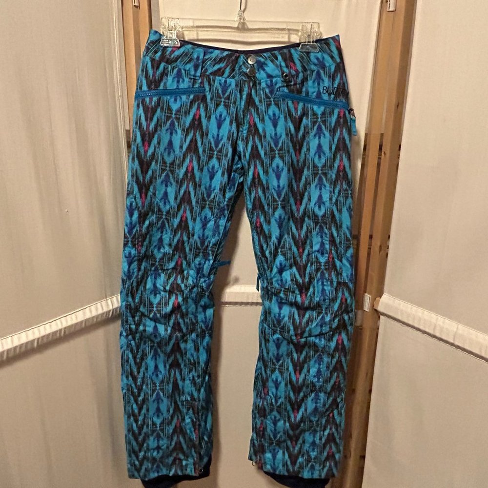 Womens BURTON Sz XS Multi Color Ski / Snowboarding Insulated Dry Ride Pants